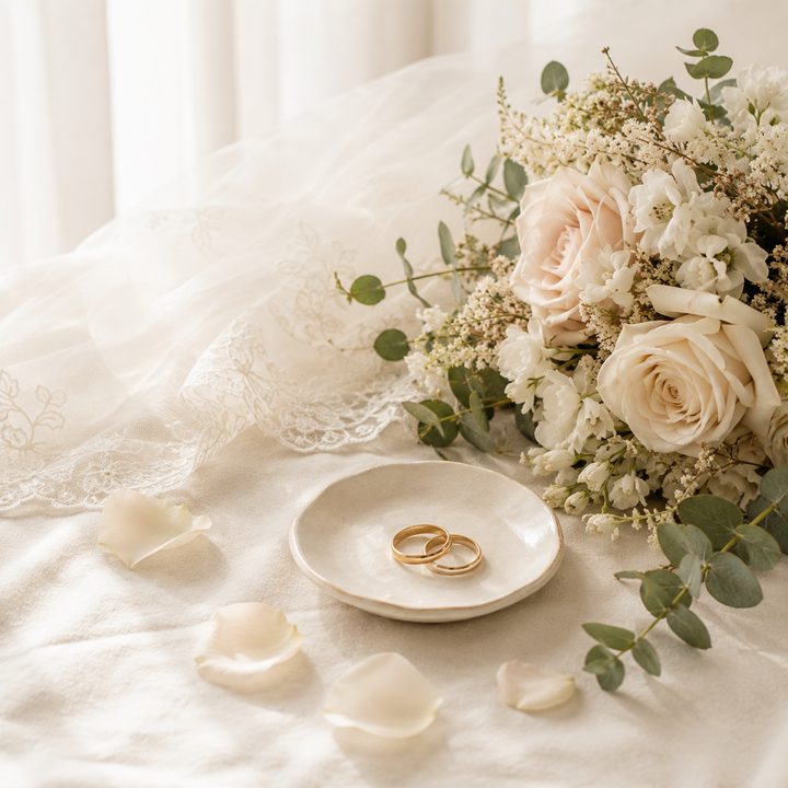 結婚式のブーケとペアリング