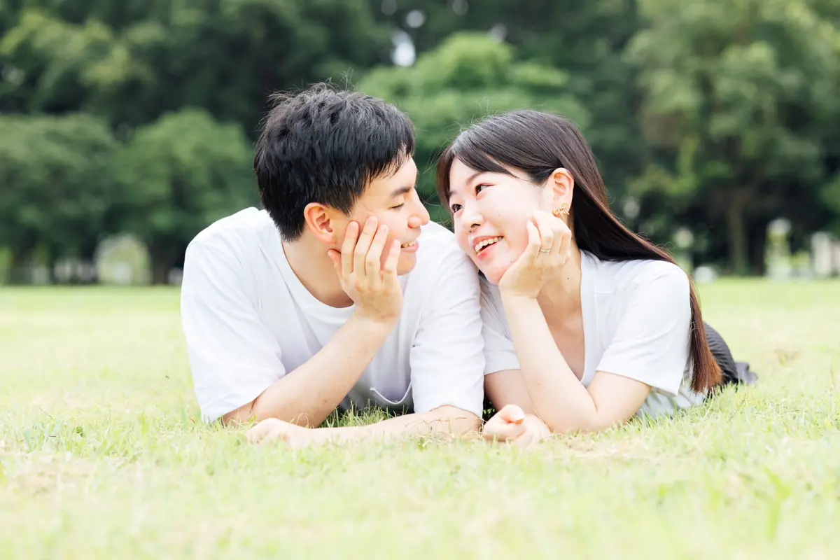 大宮第三公園で撮影したカップルフォトの写真