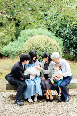 お宮参りの撮影写真